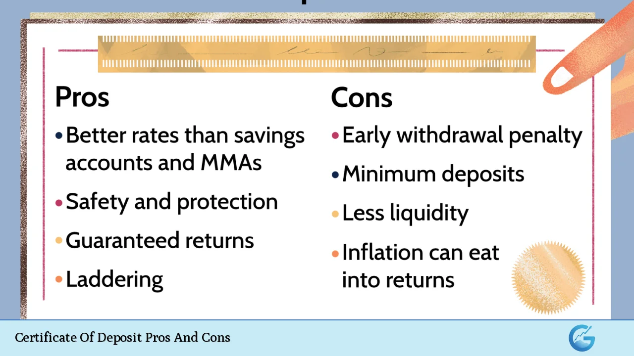 Certificate Of Deposit Pros And Cons