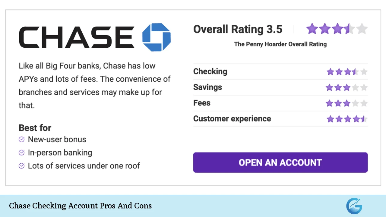 Chase Checking Account Pros And Cons