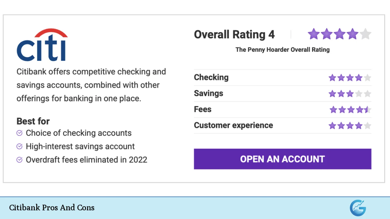 Citibank Pros And Cons