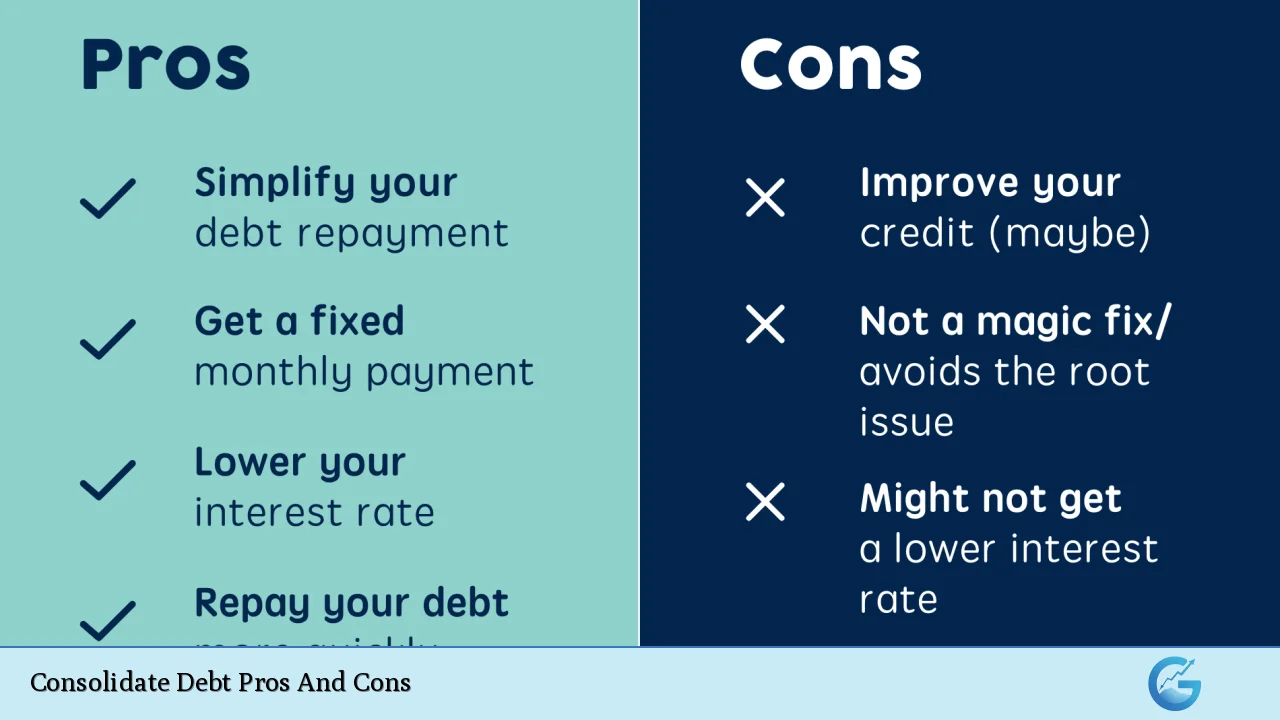 Consolidate Debt Pros And Cons