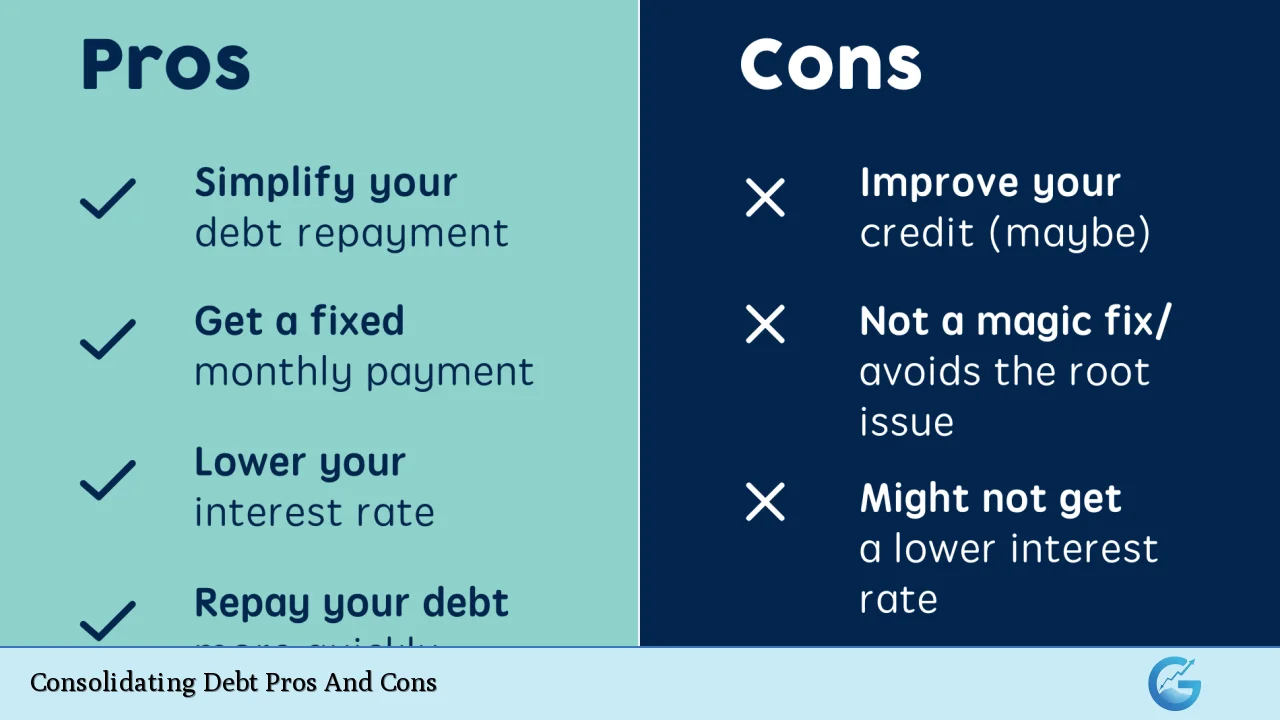 Consolidating Debt Pros And Cons