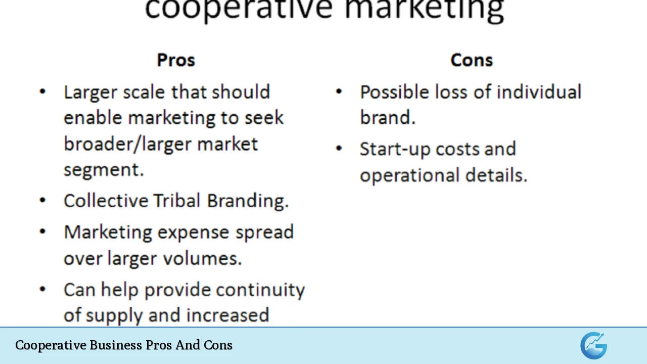 Cooperative Business Pros And Cons