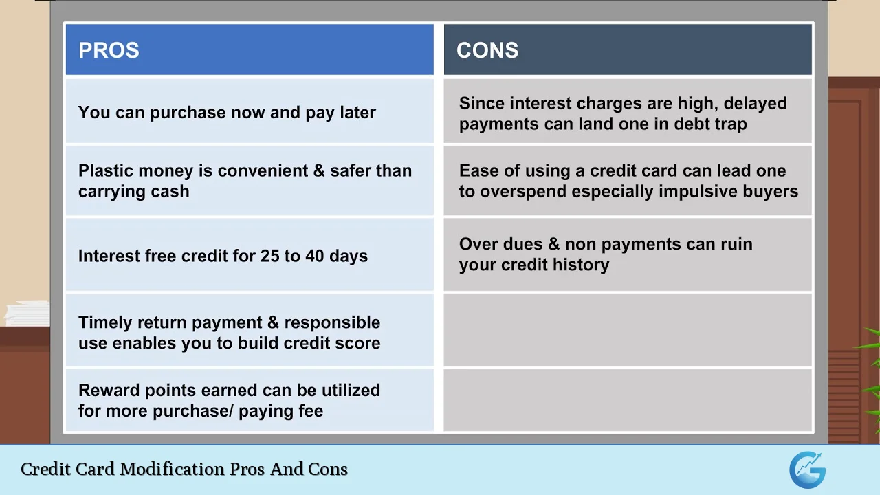 Credit Card Modification Pros And Cons