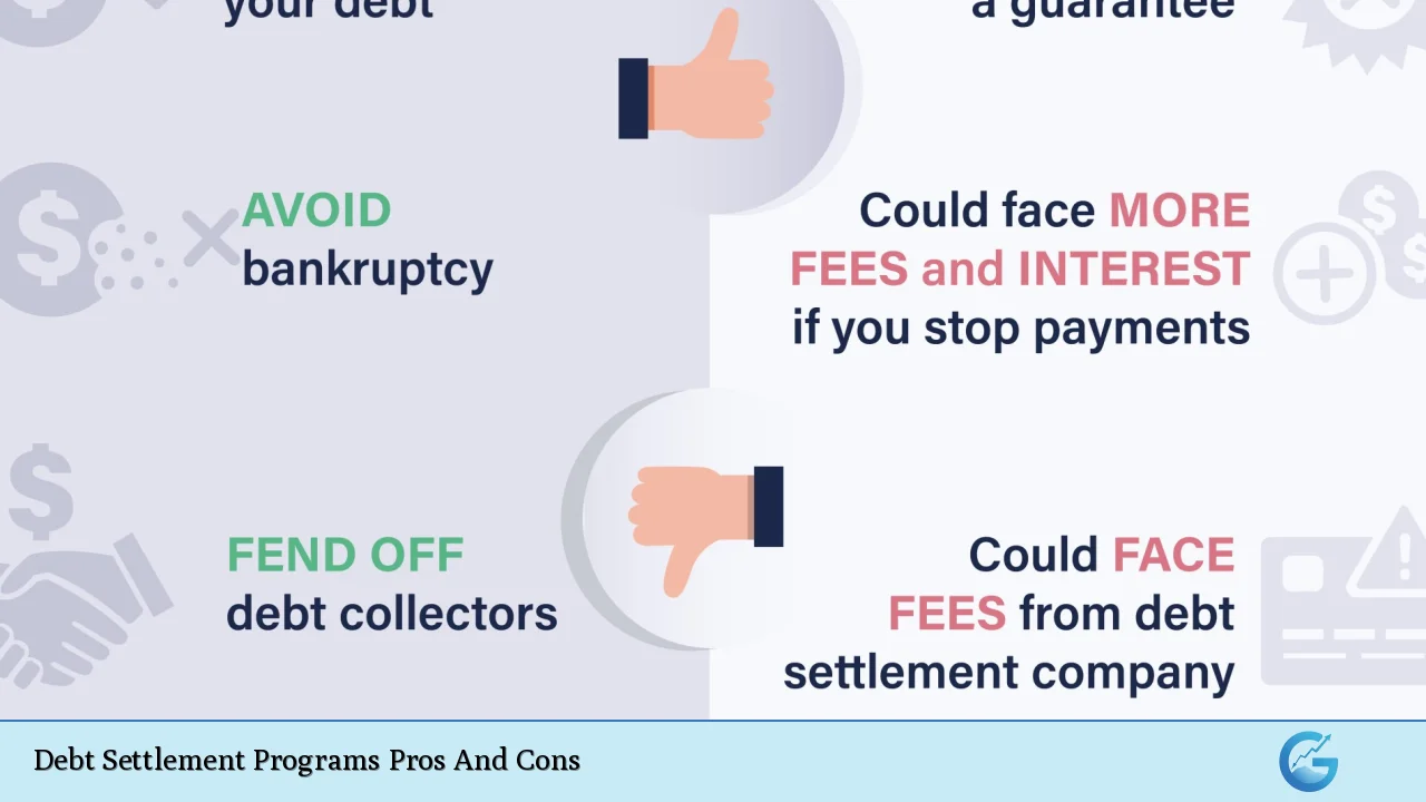 Debt Settlement Programs Pros And Cons