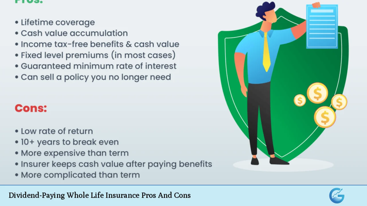 Dividend-Paying Whole Life Insurance Pros And Cons