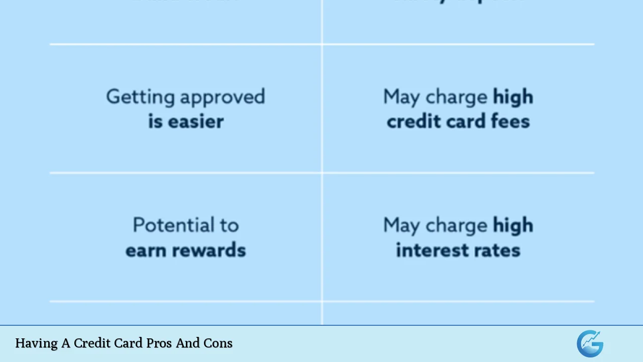 Having A Credit Card Pros And Cons