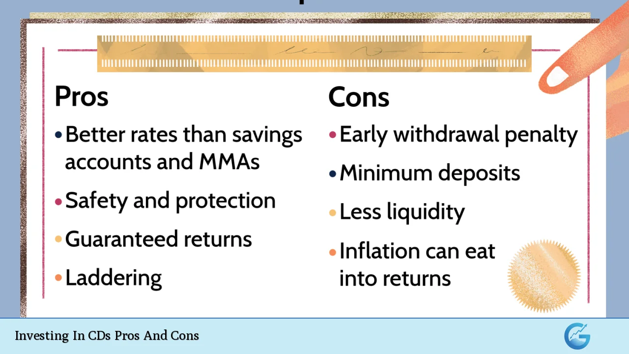 Investing In CDs Pros And Cons