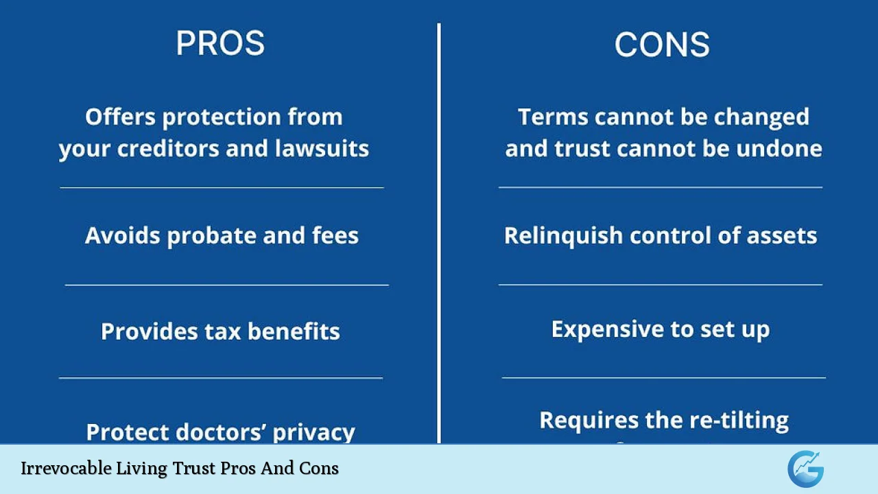 Irrevocable Living Trust Pros And Cons