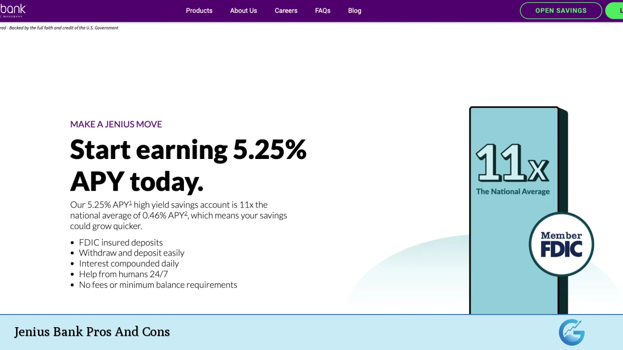 Jenius Bank Pros And Cons