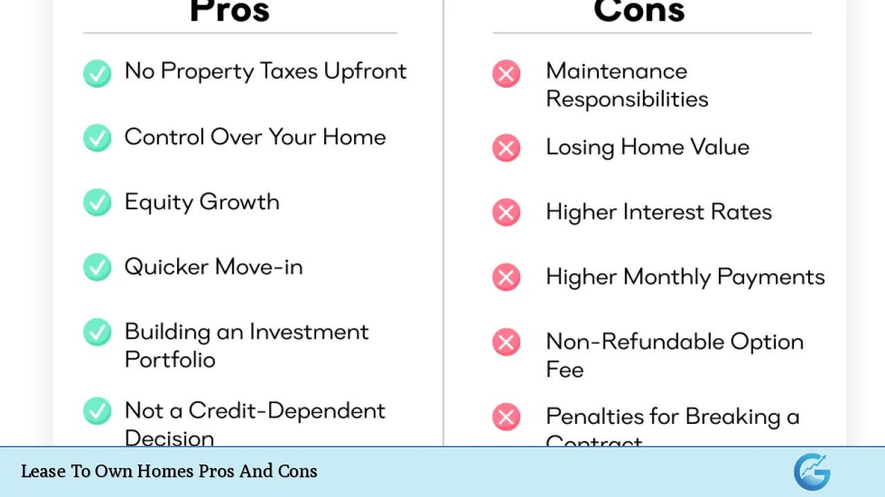 Lease To Own Homes Pros And Cons