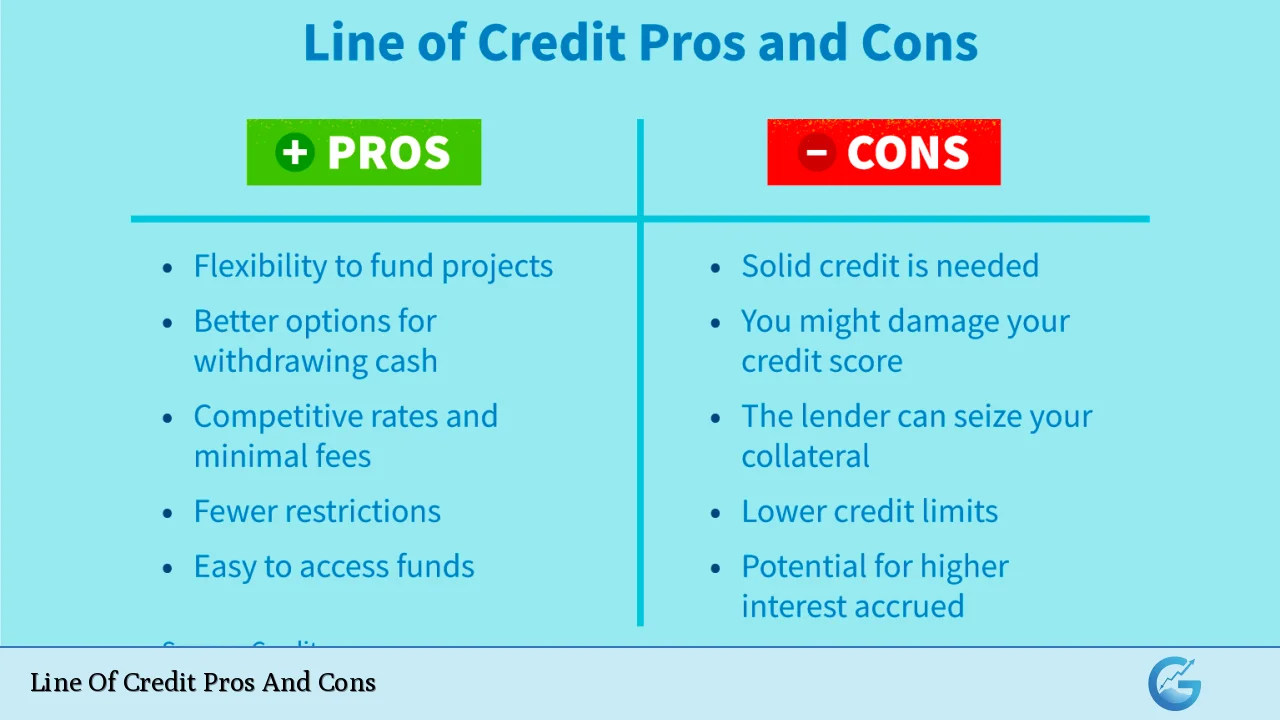 Line Of Credit Pros And Cons