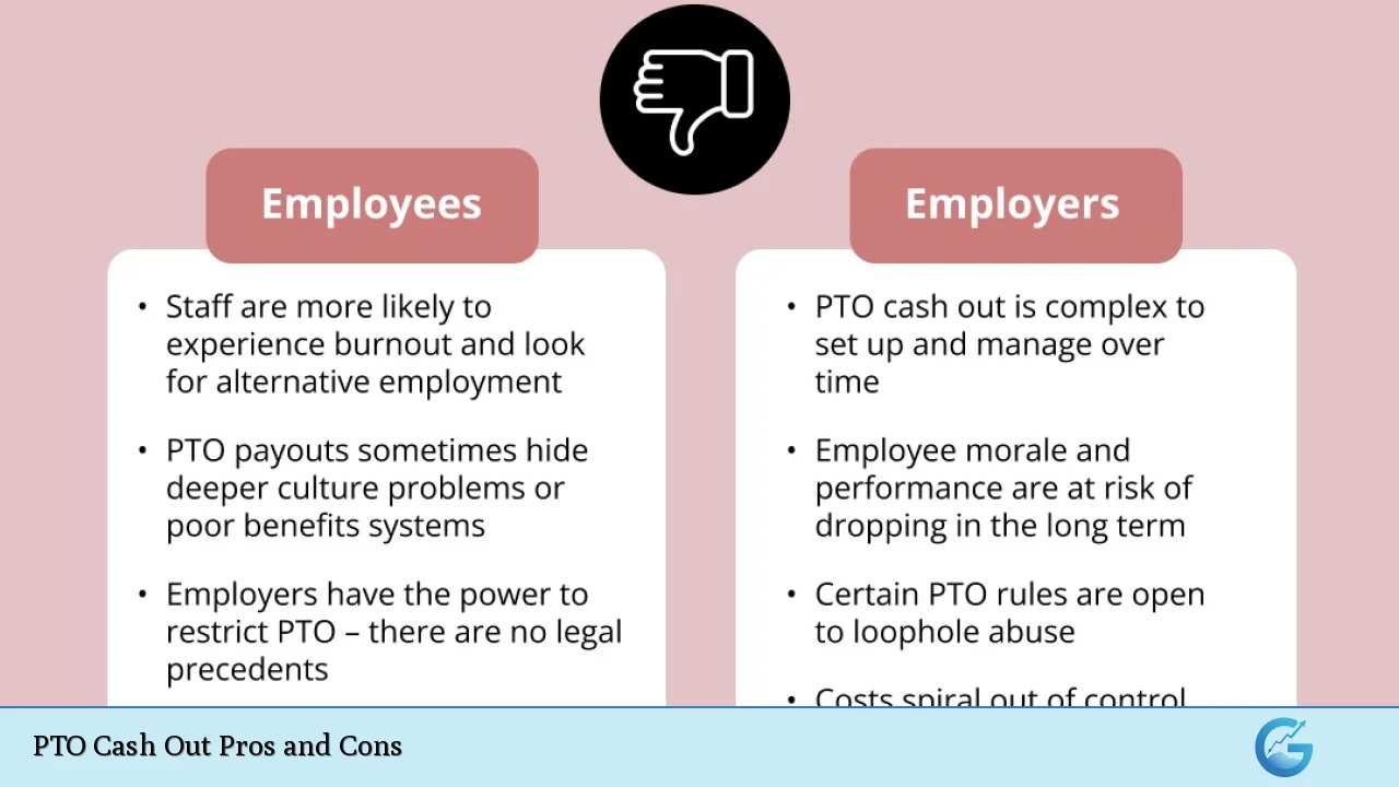 PTO Cash Out Pros and Cons