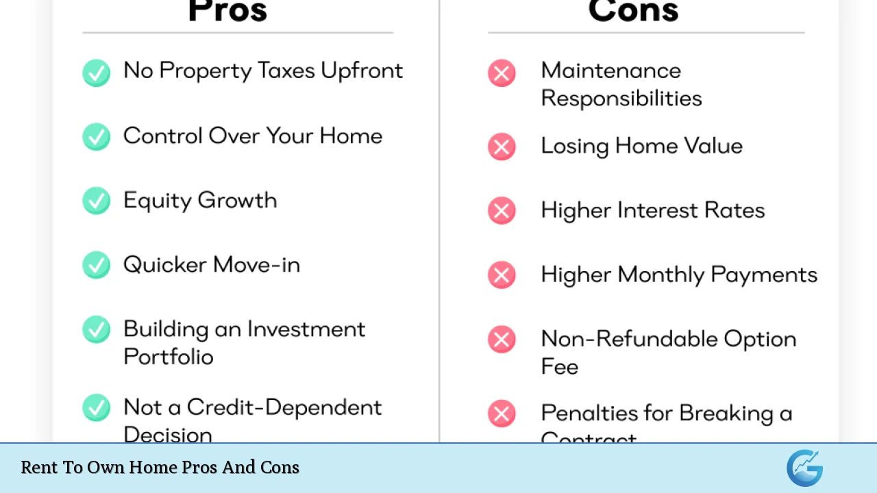 Rent To Own Home Pros And Cons