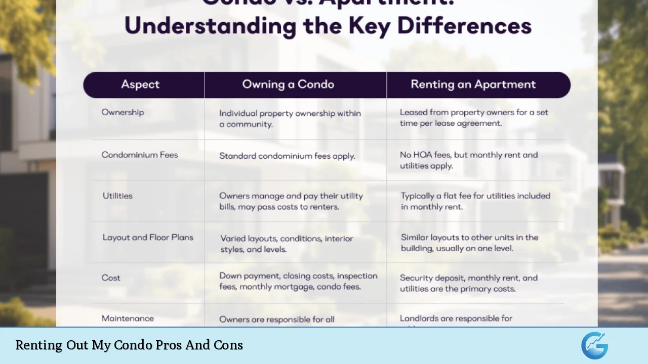 Renting Out My Condo Pros And Cons