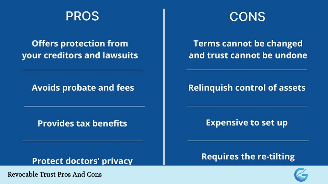 Revocable Trust Pros And Cons