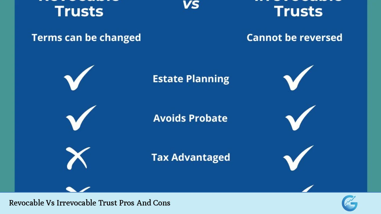 Revocable Vs Irrevocable Trust Pros And Cons