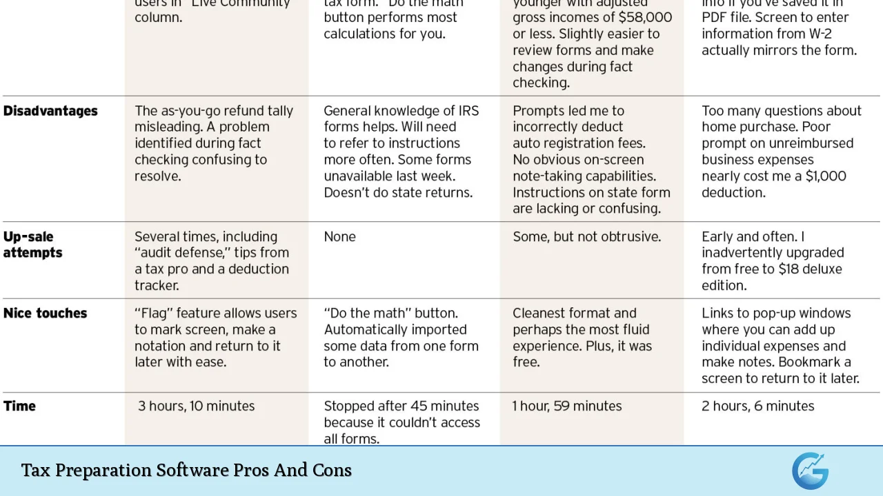 Tax Preparation Software Pros And Cons