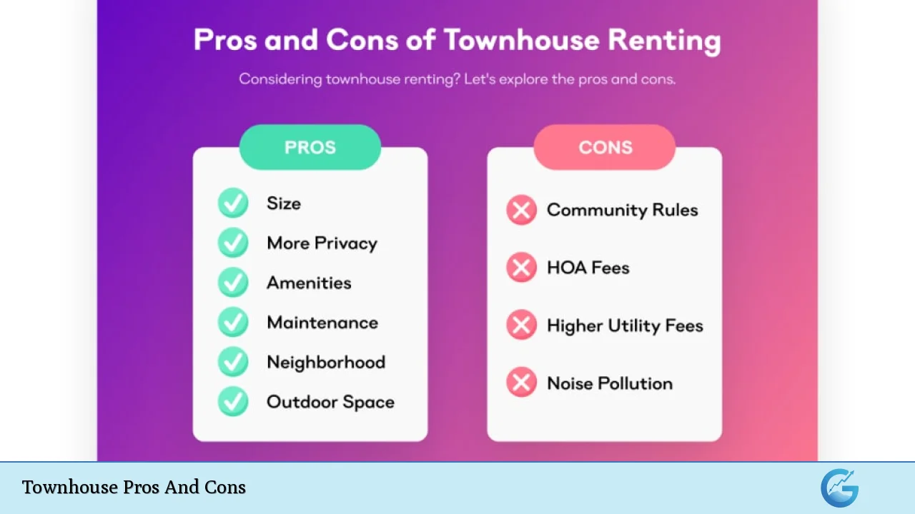 Townhouse Pros And Cons