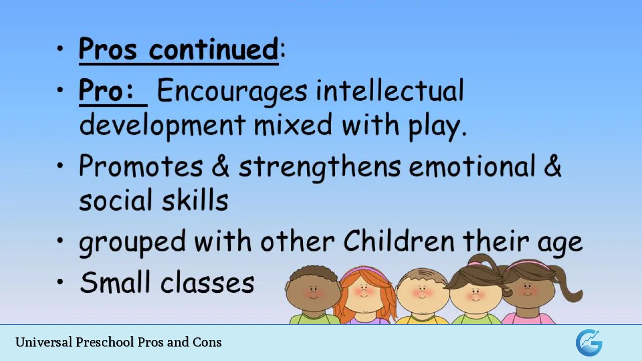 Universal Preschool Pros and Cons