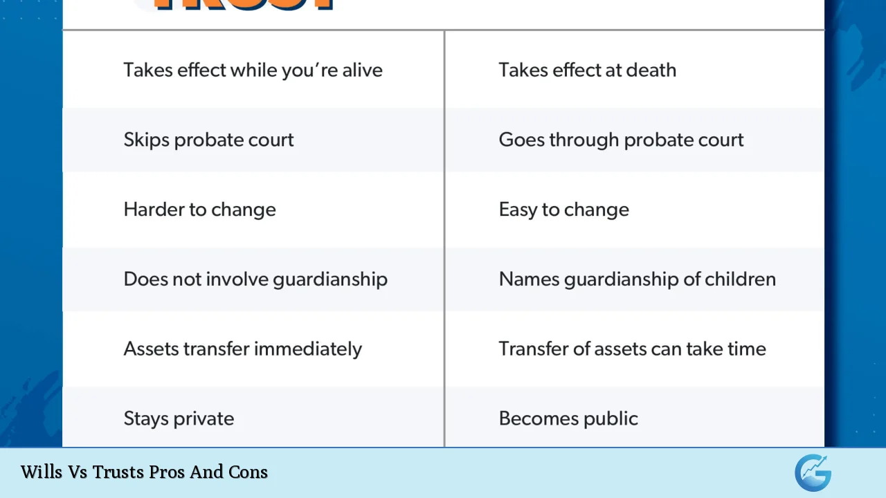 Wills Vs Trusts Pros And Cons